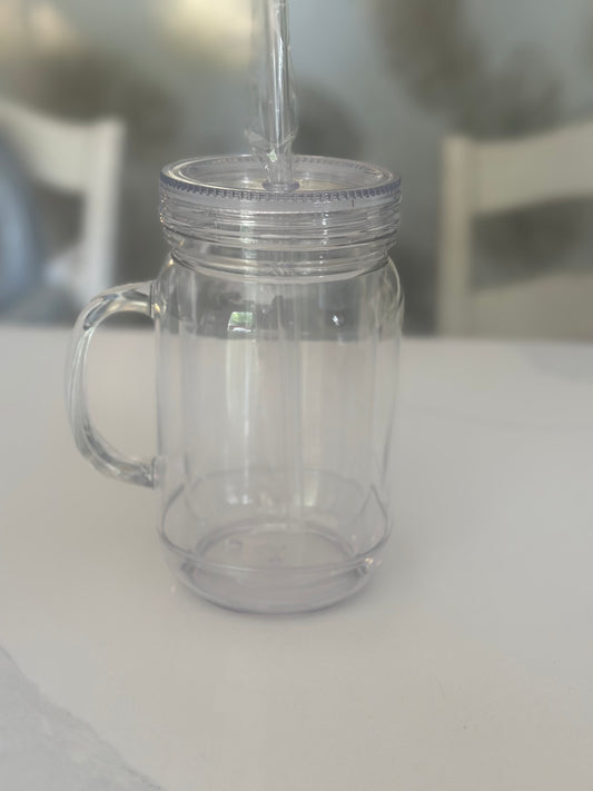 Mason Jar mug(plastic) Cup